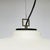 Italian Pendant Lamp in Opaline Glass, Brass and Black Metal, 1950s For Sale - Image 13 of 16