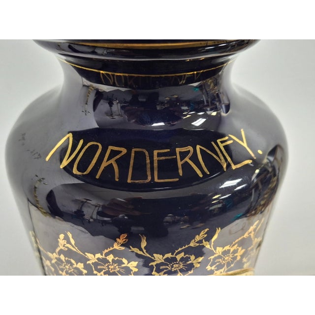 Royal Blue Royal Vienna Porcelain Blue Cobalt Decorated Pedestal, Circa 1900s For Sale - Image 8 of 12