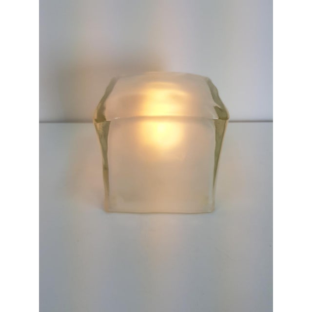 Ikea Iviken Ice Cube Table Lamp in Glass from Ikea, 1990s For Sale - Image 4 of 7
