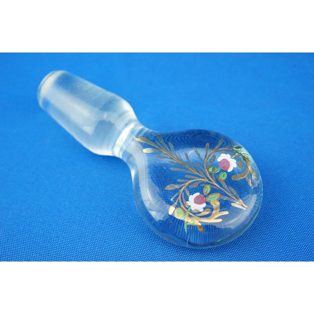 Antique Crystal Decanter Bottle with Gold Decorations by Ludwig Moser, 1890s For Sale - Image 12 of 18