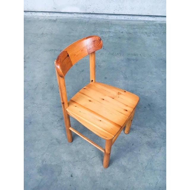 Vintage Scandinavian Design Danish Pine Chairs in the Style of Rainer Daumiller, made in Denmark circa 1975. 4 chairs. All...