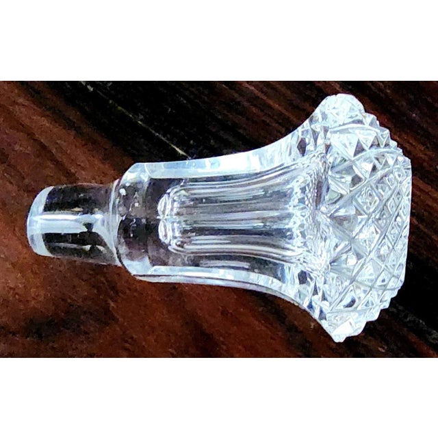 American Antique Late 19th Century American Brillant Period Fine Lead Cut Crystal Wine Decanter For Sale - Image 3 of 13