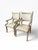 Custom Made Neoclassical Arm Chairs With Silver Gilding (A Pair) For Sale - Image 10 of 14