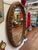 Antique Victorian Oval Gilt Mirror With Floral Relief Frame For Sale - Image 4 of 4