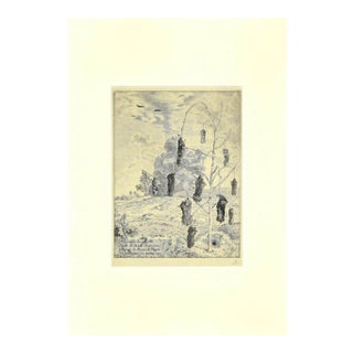 Félix Bracquemond - Les Taupes - Etching - 1854 For Sale