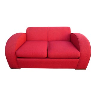 1940's Art Deco Era Club Chair Settee Sofa For Sale
