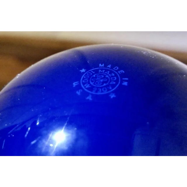 Industrial Sculpture Made from an Early American Light Bulb This is not a working Light Bulb, it is in Blue glass and has...