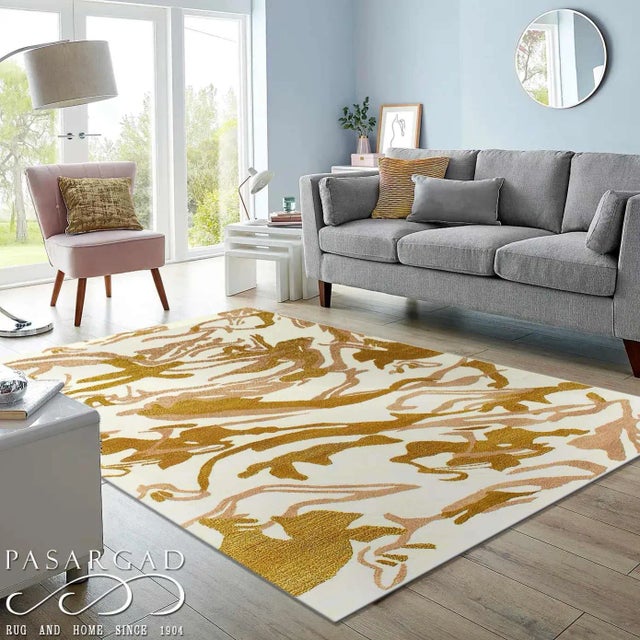2020s Fine Hand Tufted Abstract Rug For Sale - Image 12 of 12