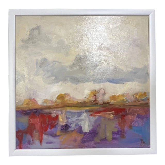 Jefro Original Signed Painting on Canvas, Untitled Landscape For Sale