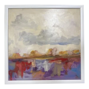 Jefro Original Signed Painting on Canvas, Untitled Landscape