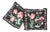English Country Cottage Black Pillows (Cushions) With Raised Pink Tulips and Roses - A Pair For Sale