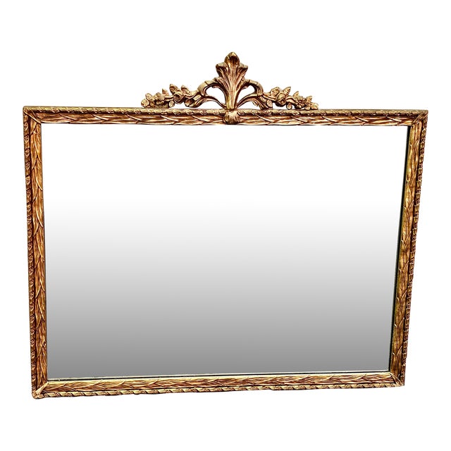 Early 20th Century Italian Giltwood Ornate Frame Mirror For Sale