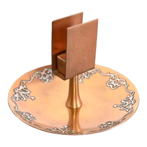 Heintz Arts & Crafts Sterling Silver on Bronze Ashtray With Match Box Holder