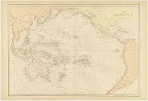 Map of the Pacific Ocean, 1882