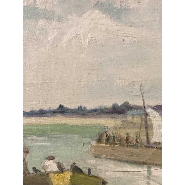 René Bezaud, Leaving the Port, 1930s, Oil on Canvas, Framed For Sale - Image 10 of 15