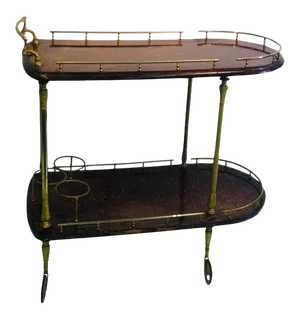 Aldo Tura Goatskin Bar Cart
