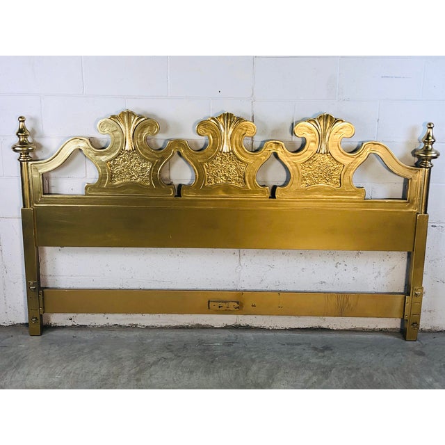 Hollywood Regency Style Gold King Size Headboard Chairish