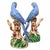 Ceramic Pair of Parrot Bird Figurines Table Sculptures - Hand Painting Chinese Porcelain Book Matching Set - Chelsea House Mottahedeh Style For Sale - Image 7 of 8