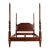 Baker Furniture Historic Charleston Georgian Carved Mahogany Queen Size Poster Bed For Sale