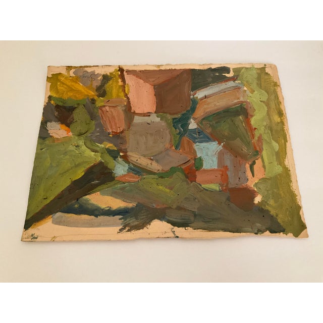 A Richard Snyder oil painting on paper purchased at auction. Snyder is known for his abstract paintings with large...