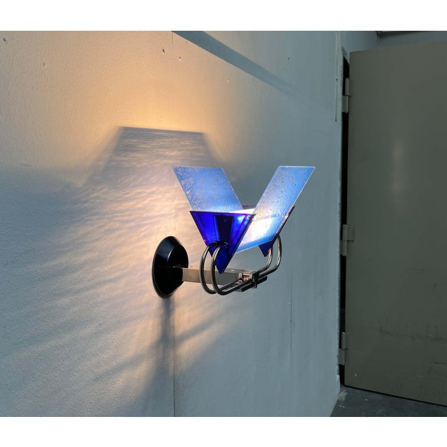 Postmodern Italian Model Murana Sconce by Perry A. King and S. Miranda for Arteluce, 1980s For Sale - Image 10 of 18