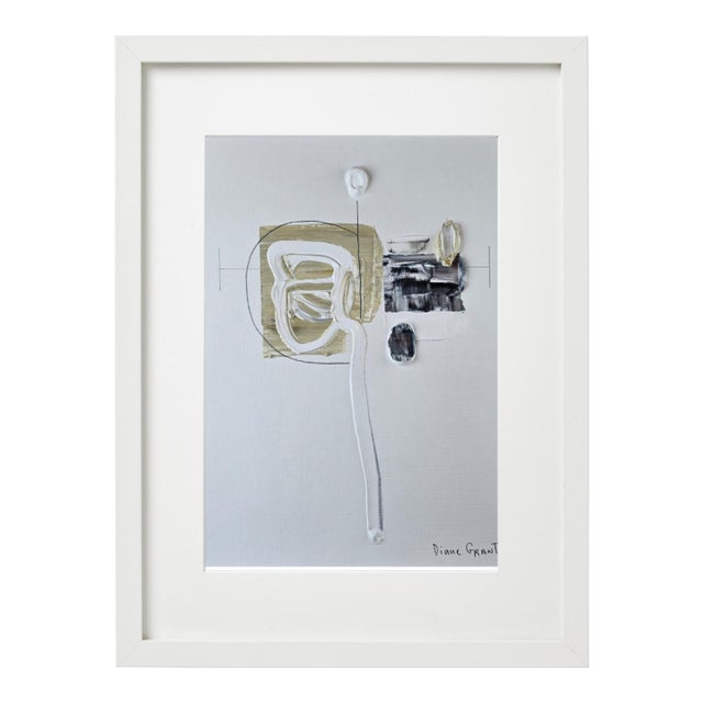 Neutral Colors Palette Organic Modern Botanical Flower Original Oil Painting / Contemporary Herbarium / Earth Tones For Sale