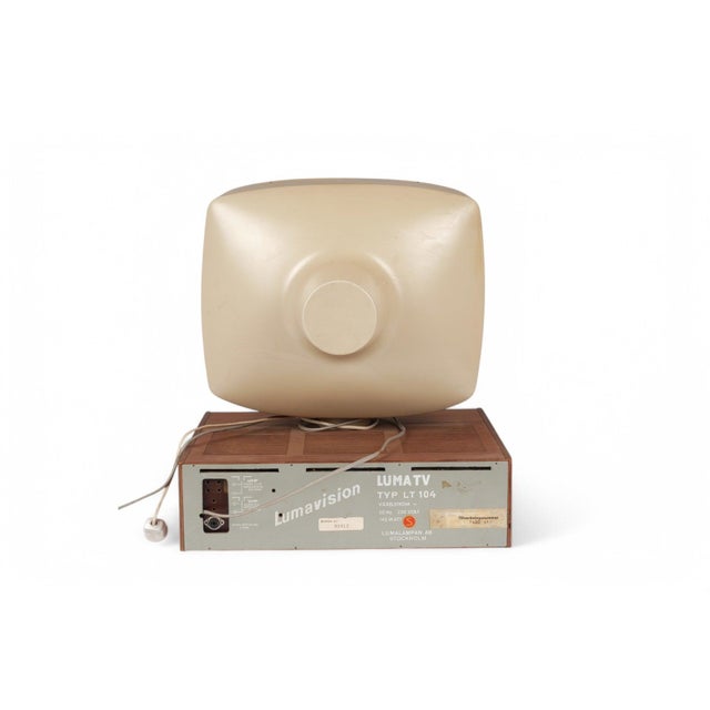 Mid-Century Modern Mid 20th Century Stig Lindberg Lumavision Typ Lt 104 Tv Set in Teak For Sale - Image 3 of 5
