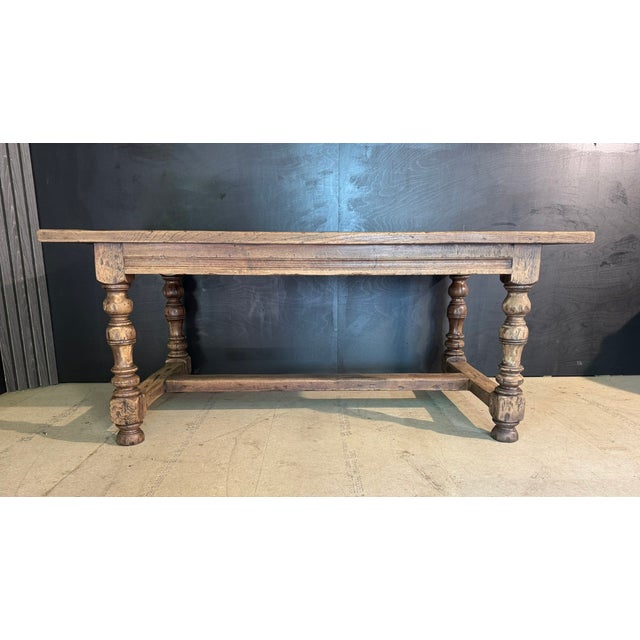 Oak Farmhouse Dining Table, 1920s For Sale - Image 4 of 18