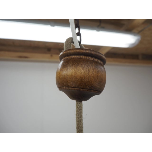 1960s Mid-Century Czechoslovakian Fabric Pendant, 1960s For Sale - Image 5 of 14