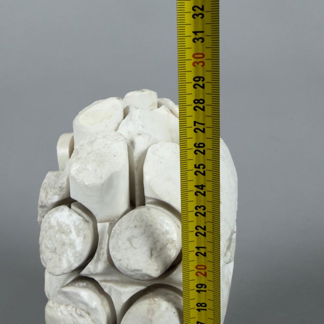Sculptural Abstract Face Table Lamp in Marble, 20th Century For Sale - Image 14 of 15