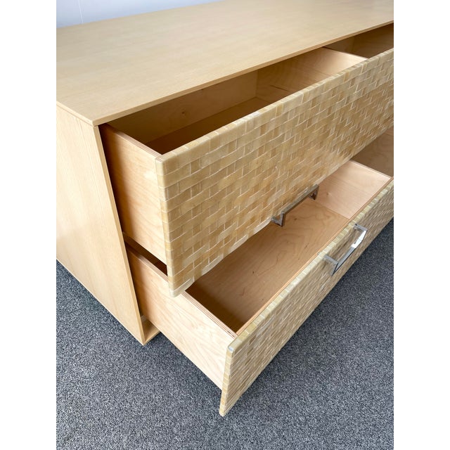 Chest of Drawers Wood and Leather by Gasparucci Italo, Italy, 1980s For Sale - Image 9 of 12