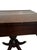 Brass Antique English Regency Style Mahogany Drop Leaf Pedestal Side Table With Drawer For Sale - Image 8 of 10