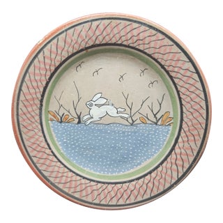 Vintage Mexican Tonala Pottery Plate For Sale