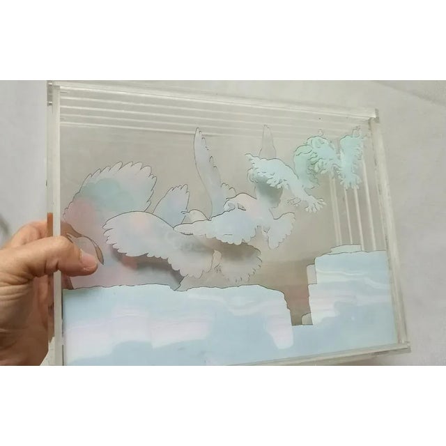 Vintage Acrylic Glass Showcase Decorative For Sale - Image 5 of 12