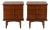 Mid Century United Walnut Nightstands- Pair For Sale