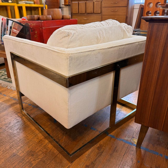 Thayer Coggin Milo Baughman T-Back Lounge Chair For Sale - Image 4 of 7