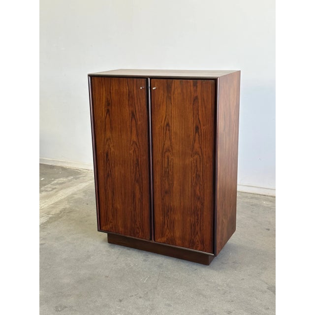 1970s Scandinavian Rosewood Armoire For Sale In Los Angeles - Image 6 of 12