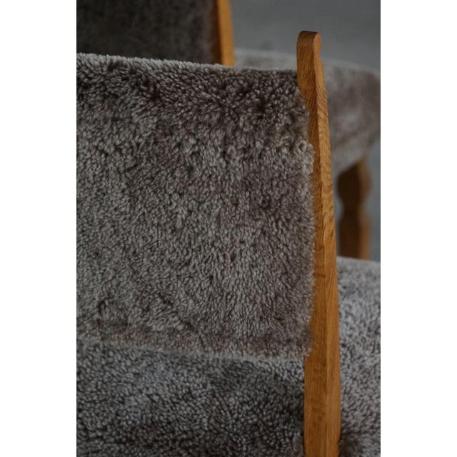 Vintage Danish Dining Chairs in Oak and Lambswool by Henning Kjærnulf, 1950s, Set of 6 For Sale - Image 14 of 18