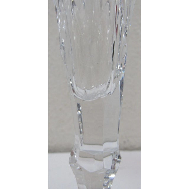 1980s Faberge Xenia Ruby Red Crystal Champagne Flutes - Set of Two With Presentation Box For Sale In Miami - Image 6 of 11