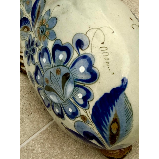 Mexican Vintage ‘Ken Edwards Style’ Mexican Tonala Large Pottery Decorated Bunny, Rabbit For Sale - Image 3 of 12