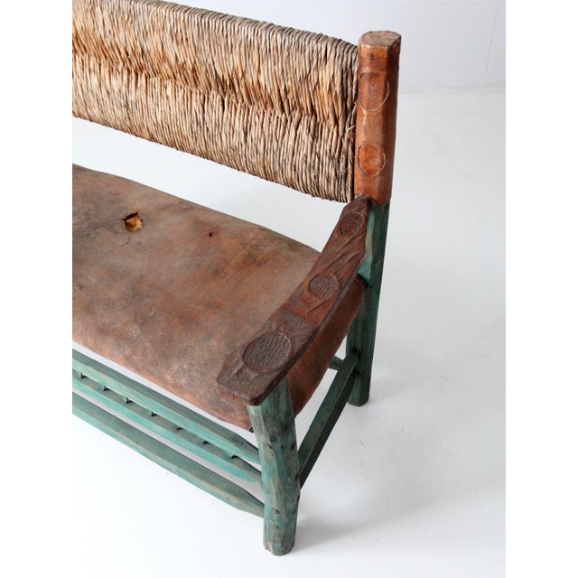 Vintage Mexican Hacienda Chair, Sofa and Loveseat Set For Sale - Image 12 of 15
