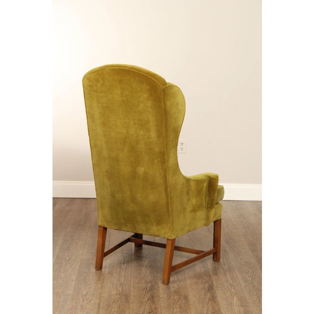 Chippendale Style Tall Back Wing Chair For Sale - Image 10 of 12