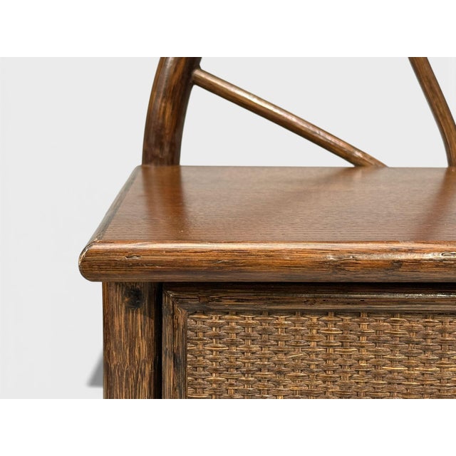American Modern, Nightstands, Wood, Cane, Usa, 1980s For Sale - Image 12 of 15