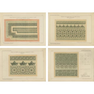 Alexandre M. Raymond, Islamic Geometric Ornament, 1924, Lithograph, Set of 4 For Sale