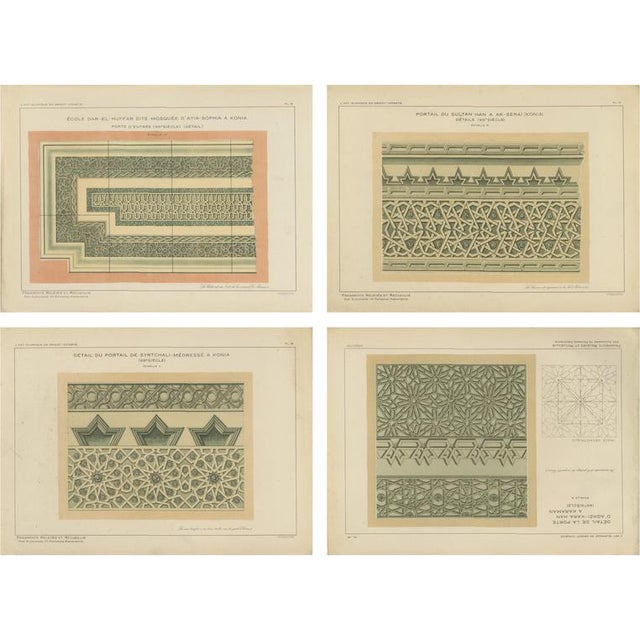 Alexandre M. Raymond, Islamic Geometric Ornament, 1924, Lithograph, Set of 4 For Sale