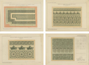 Alexandre M. Raymond, Islamic Geometric Ornament, 1924, Lithograph, Set of 4