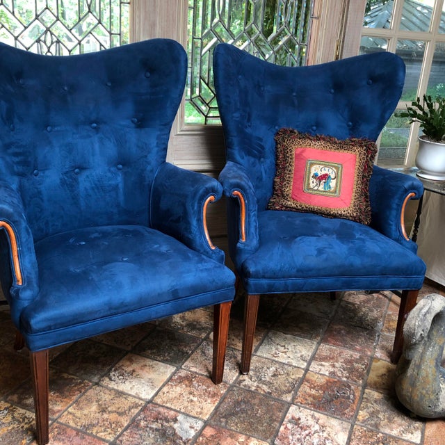 Vintage Mid Century Butterfly Wing Back Chairs A Pair Chairish