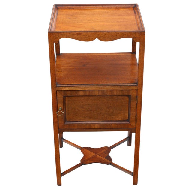 Antique Georgian Mahogany Bedside Table, 1800 For Sale - Image 5 of 9
