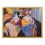 Late 20th Century Figurative Yellow Acrylic Painting Quiet Afternoon Isaac Maimon For Sale