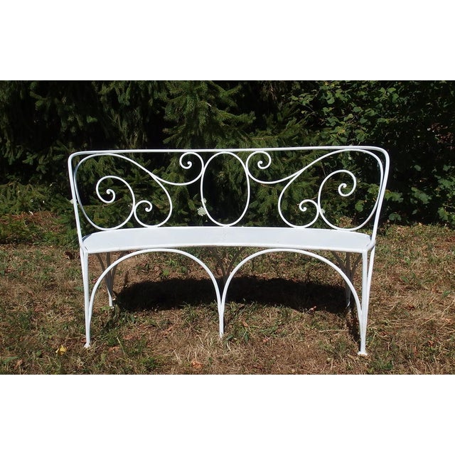 Wrought Iron Garden Bench, 1920s For Sale - Image 13 of 13